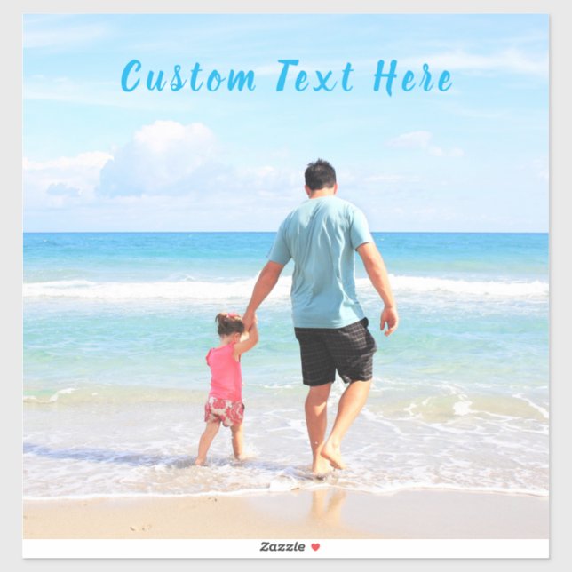 Custom Your Photo Sticker with Text Personalised (Sheet)