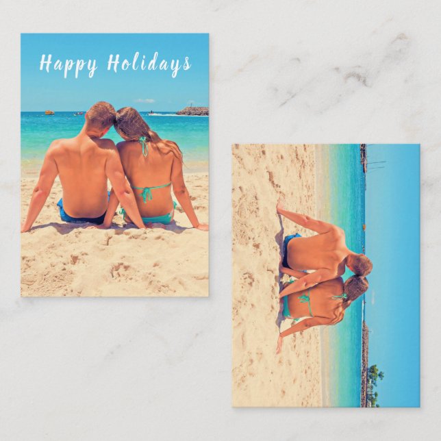 Custom Your Photo Summer Holidays Card Personalize (Front/Back)