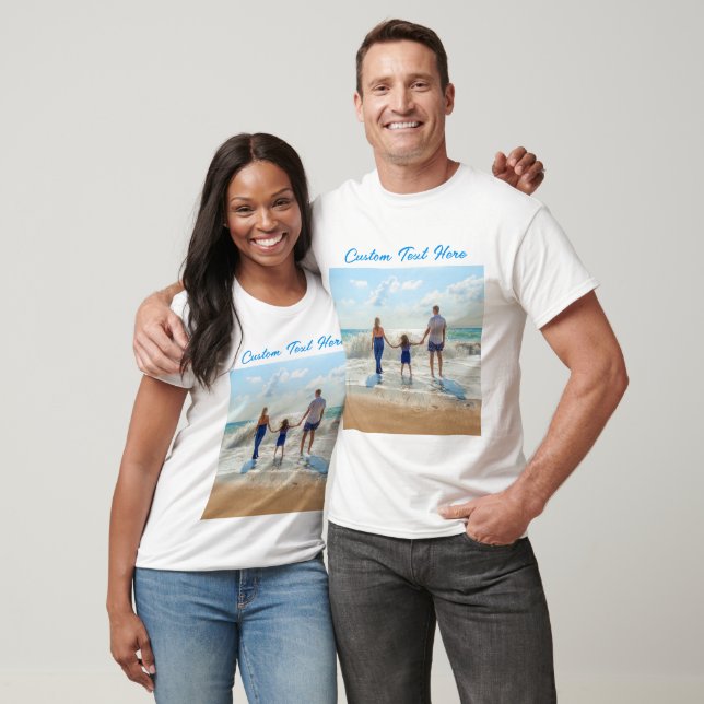 Custom Your Photo T-Shirt Gift with Text Name (Unisex)