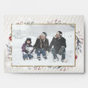 Custom Your Photo, Text & Colour, Merry Christmas Envelope