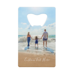 Custom Your Photo Text Credit Card Bottle Opener