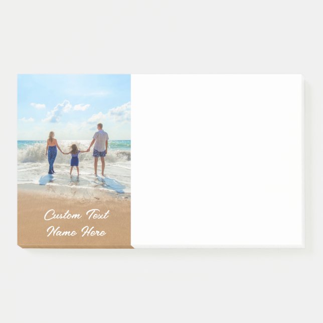 Custom Your Photo Text Name Post-it Notes (Front)
