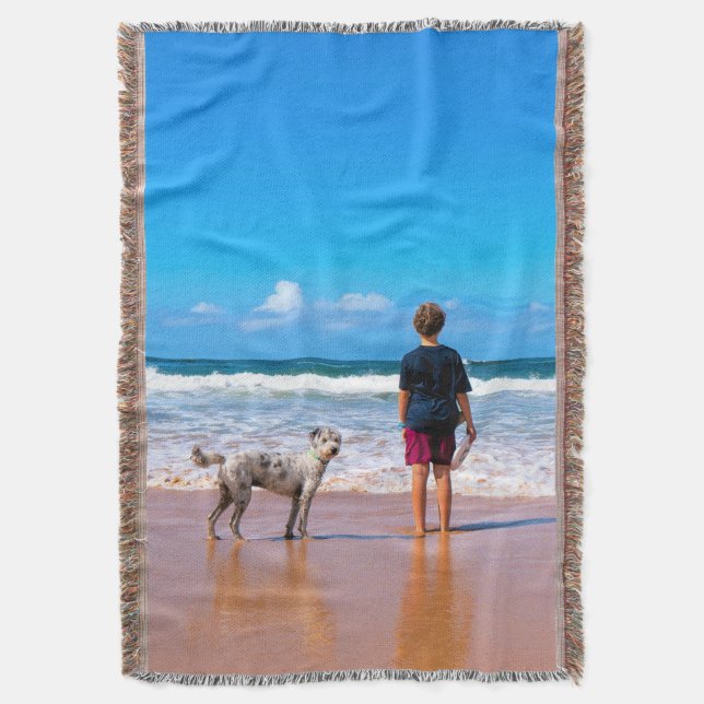 Custom Your Photo Throw Blanket YPersonalized (Front Vertical)