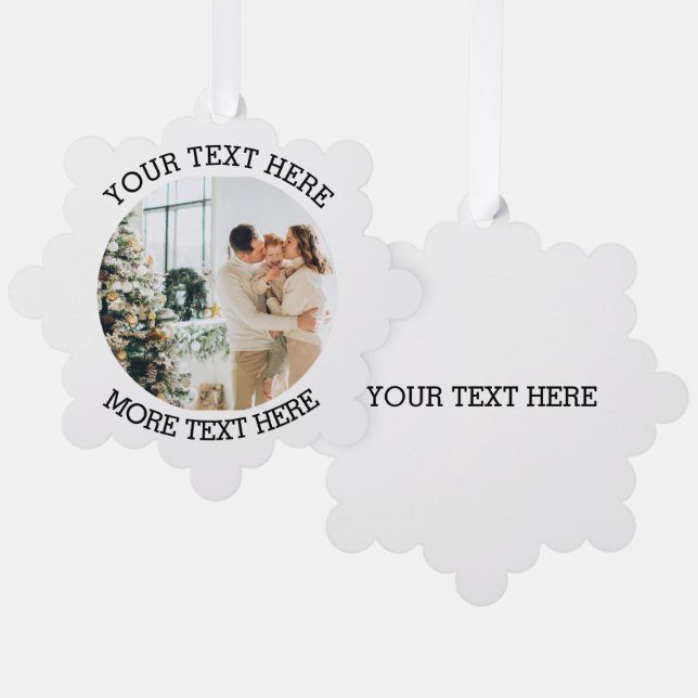 Custom Your Photo  Tree Decoration Card (Front/Back)