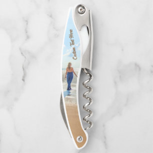 Custom Your Photo Waiter's Corkscrew with Text
