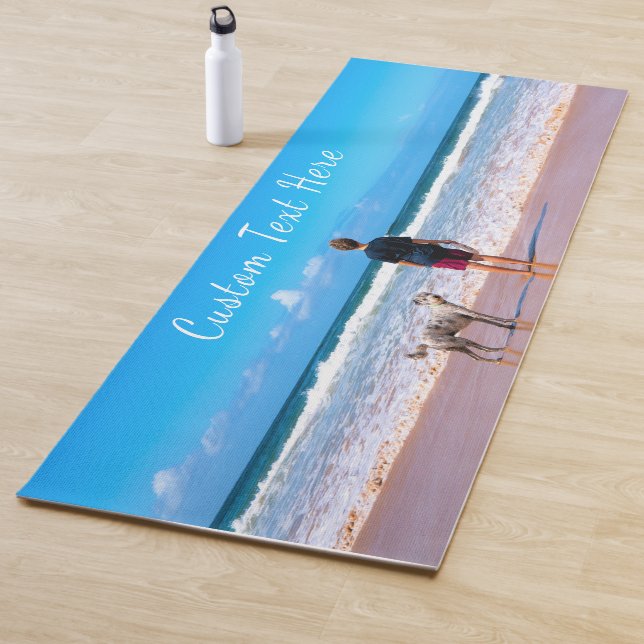 Custom Your Photo Yoga Mat Gift with Text Name (In Situ)