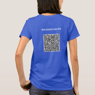 Custom Your QR Code and Text Name Business T-Shirt