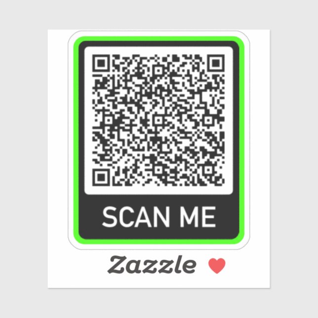 Custom Your QR Code Bumper Sticker Template (Sheet)