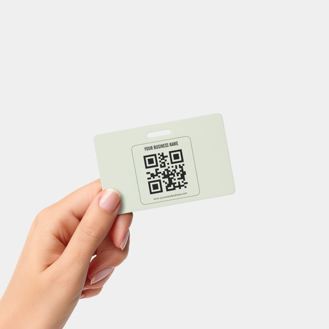 Custom Your QR Code Business Name Template ID Badge (Handheld)