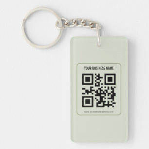 Custom Your QR Code Business Name Template Key Ring