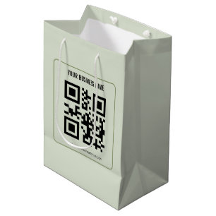 Custom Your QR Code Business Name Template Medium Gift Bag