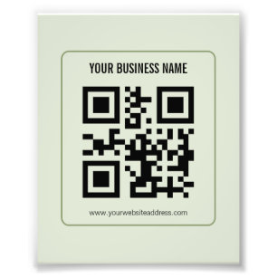 Custom Your QR Code Business Name Template Photo Print