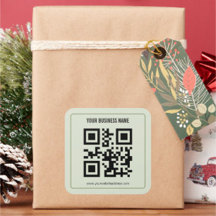 Custom Your QR Code Business Name Template Square Sticker