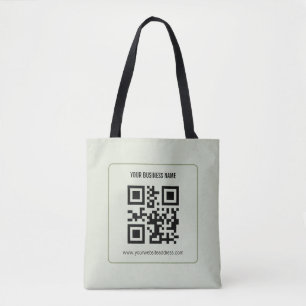 Custom Your QR Code Business Name Template Tote Bag