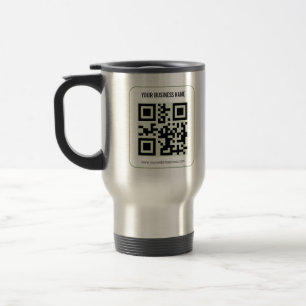 Custom Your QR Code Business Name Template Travel Mug