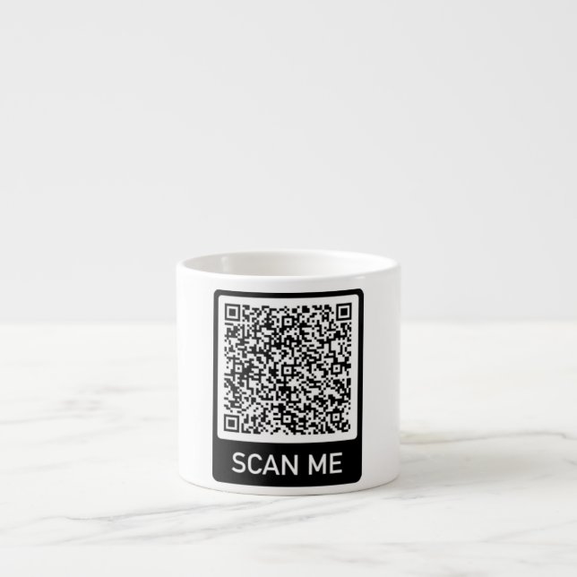 Custom Your QR Code Espresso Cup Personalised Gift (Front)