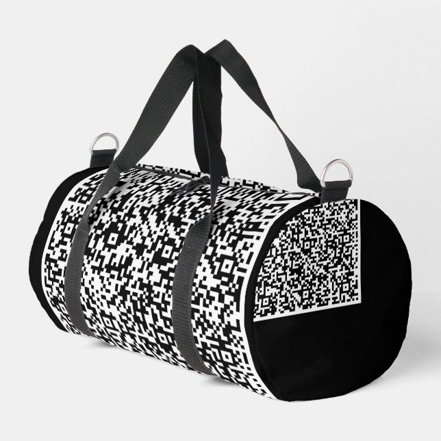 Custom Your QR Code Scan Info Choose Colour Duffle Bag (Left Corner)