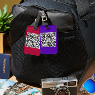 Custom Your QR Code Scan Info Colours Luggage Tag