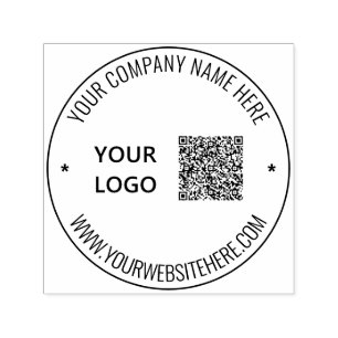 Custom Your QR Code Scan Info Logo and Text Stamp