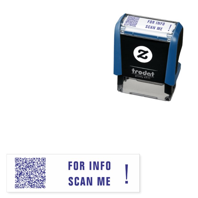 Custom Your QR Code Scan Info Self-inking Stamp (In Situ)
