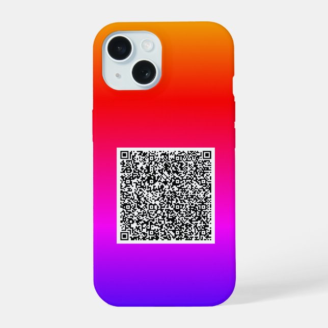 Custom Your QR Code Scan Personalised iPhone Case (Back)
