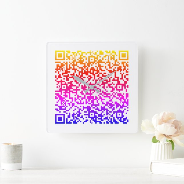 Custom Your QR Code Wall Clock - Choose Colour (Home)