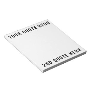 Custom Your Quote Here Personalised Text Present Notepad