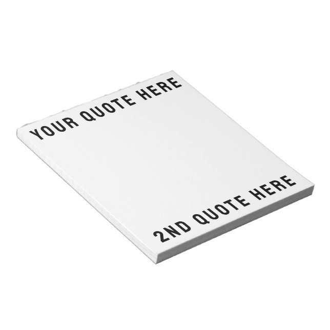 Custom Your Quote Here Personalised Text Present Notepad (Angled)