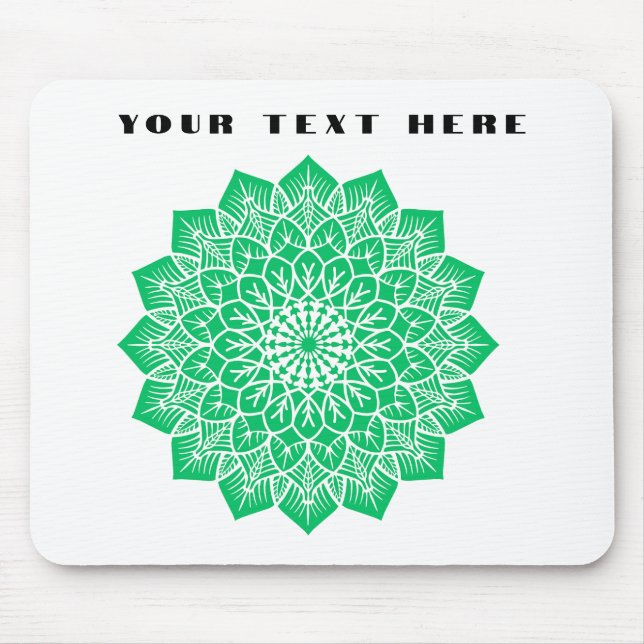 Custom Your text Here Lovely Art Green Image Text Mouse Pad (Front)