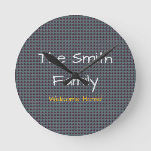 Custom Your Text Here Personalised Home Round Clock