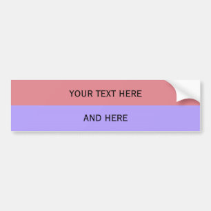 Custom your text, image & background colour bumper sticker