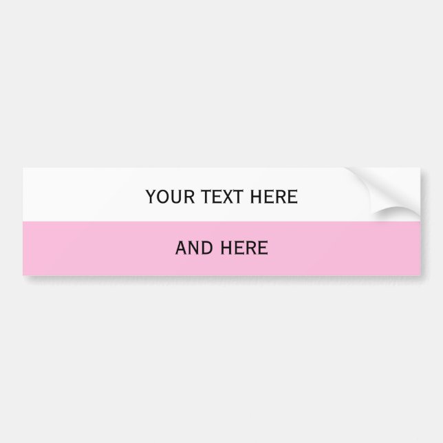 Custom your text, image & background colour bumper sticker (Front)