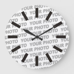 Custom your text, image & background colour large clock