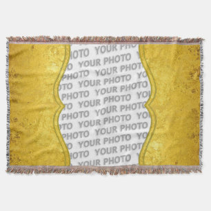 Custom your text, image & background colour throw blanket