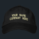 Custom Your Text Name Embroidered Baseball Cap<br><div class="desc">Your Personalised Promotional Cap - Add Your Text - Name - Company / Number / Letter / Slogan - Tagline / or Website , Phone , E-mail , Social Media Handle , Address , Logo - Photo / more - Choose Your Colour / Size / Font - Make your unique...</div>