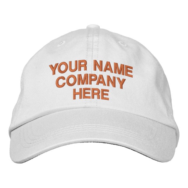 Custom Your Text Name Embroidered Hat Template (Front)