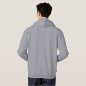 Custom Your Text Name Template Mens Grey Modern Hoodie (Back Full)