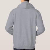 Custom Your Text Name Template Mens Grey Modern Hoodie (Back)