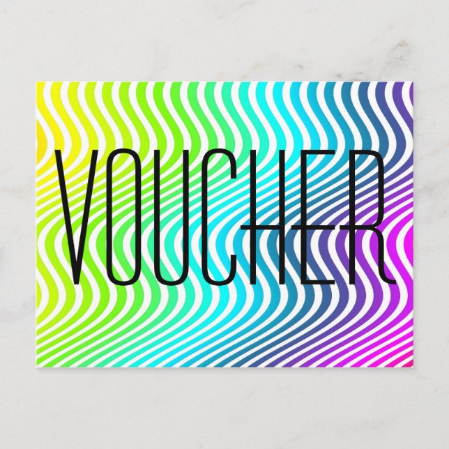 Custom your voucher with text, sign, image & back postcard (Front)