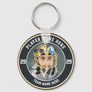 Custom Youth Ice Hockey Teams Button Keychain