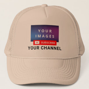 Custom Youtube Channel Name and Photo Images Trucker Hat