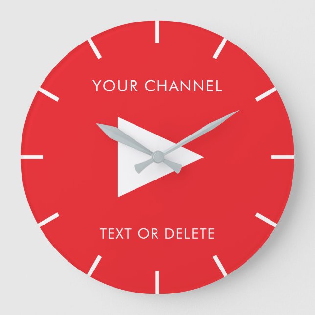 Custom Youtube Channel Name Large Clock (Front)