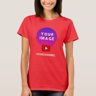 Custom Youtube Channel Name Red T-Shirt