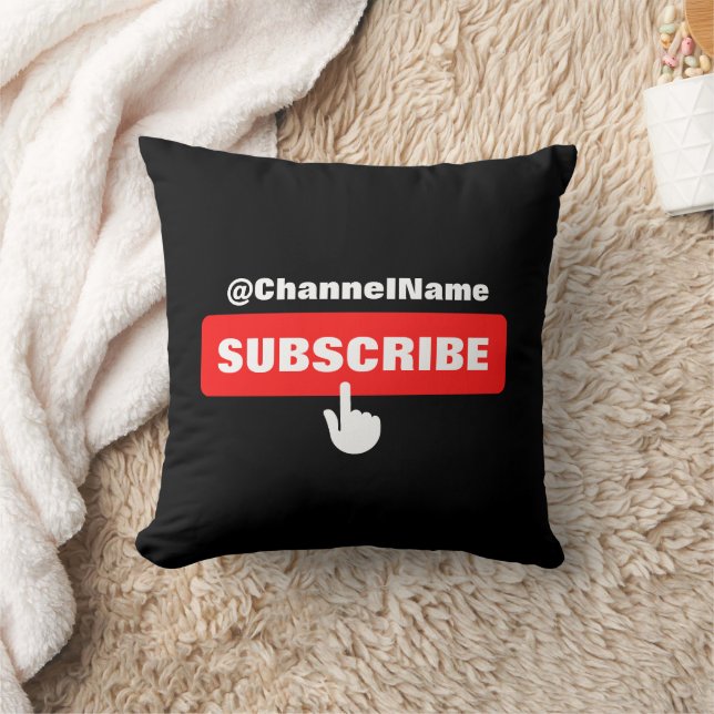 Custom Youtube Subscribe Shirt With Channel Name  Cushion (Blanket)