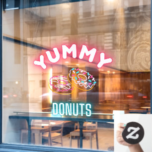 Custom Yummy Sprinkle Doughnuts Faux Neon Lights 