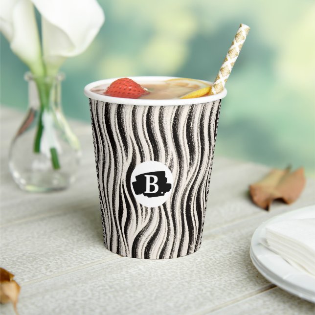 Custom Zebra Paper Cup – Personalised Party (Insitu)