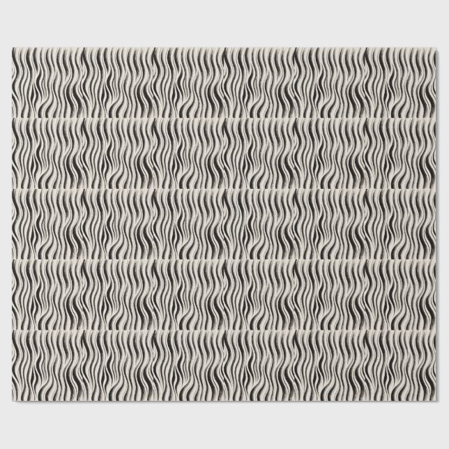 Custom Zebra Stripe Wrapping Paper – Personalised (Flat)