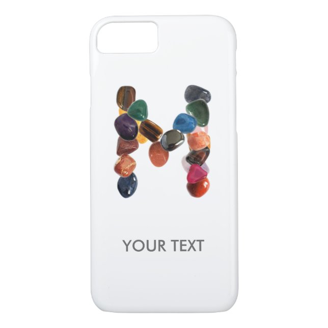 Customable Gemstone Initial "M" Case-Mate iPhone Case (Back)