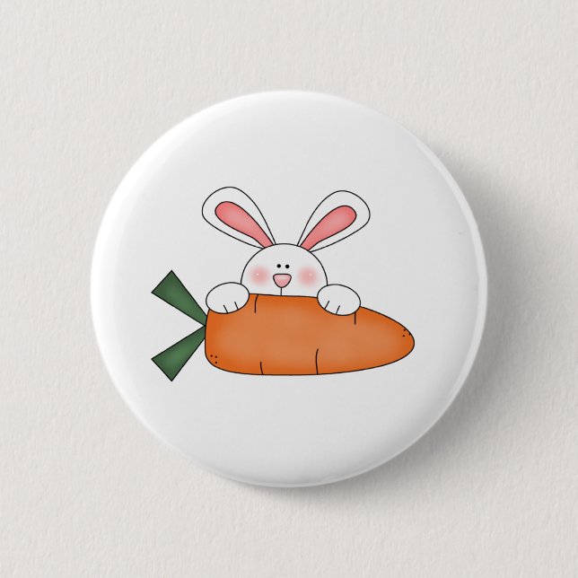 CUSTOMBUNNYCARROT 6 CM ROUND BADGE (Front)