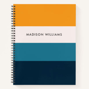 Custome Colorblock Horizontal Monogram Notebook